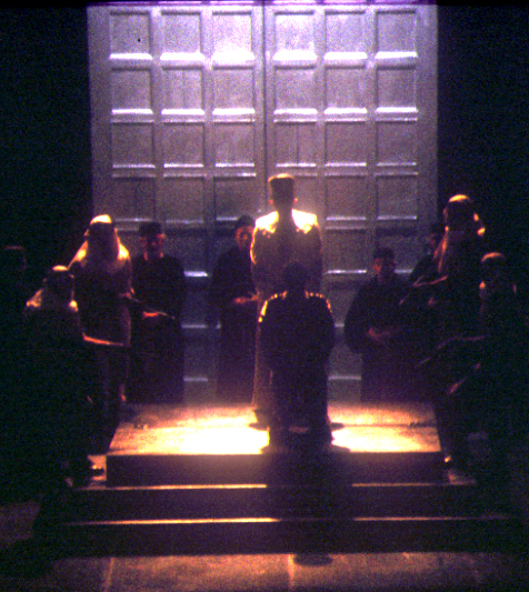 21 silhouette against doors